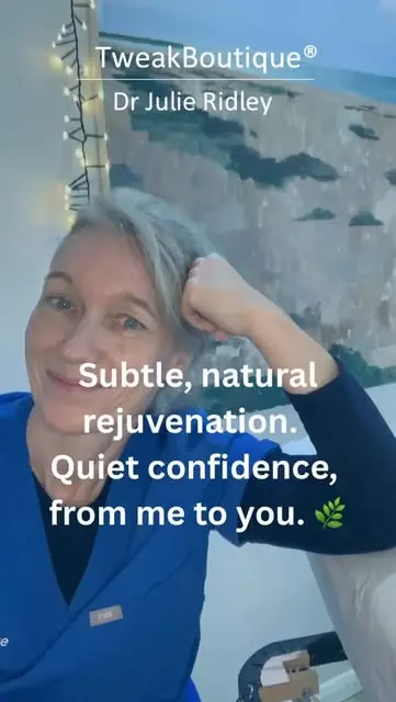 Dr Julie Ridley by the sea, on subtle natural rejuvenation
